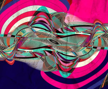 Geçmişinde farklı geometrik elementlere sahip soyut suluboya arkaplan.