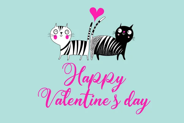 Tarjeta de felicitación vectorial para el día de San Valentín — Vector de stock