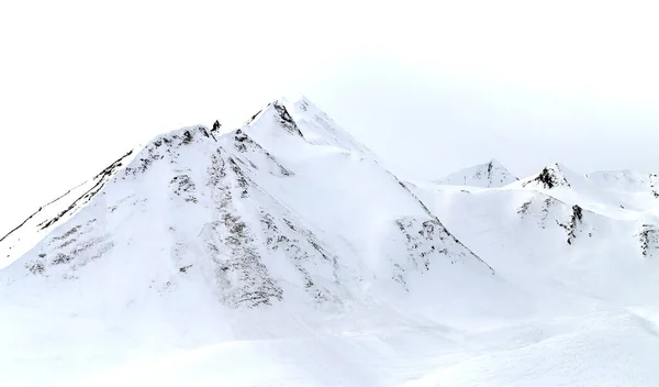 ジョージア州の美しい山々 雪に覆われた風景の写真 山のポスターや観光のための素晴らしい背景 — ストック写真