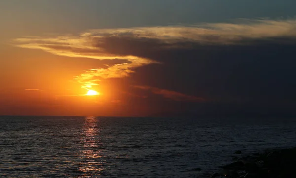 Foto Hermoso Paisaje Marino Atardecer Fotos Para Sitio Vacaciones Turismo — Foto de Stock