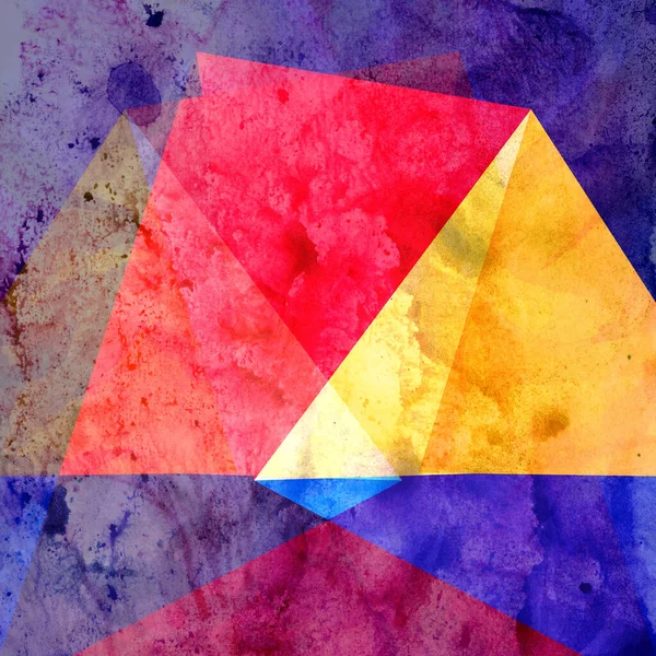 Абстрактный Ретро Растровый Цвет Фона Геометрическими Объектами — стоковое фото