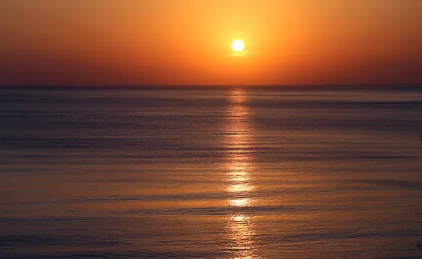 Hermosa Foto Del Paisaje Marino Noche Atardecer — Foto de Stock