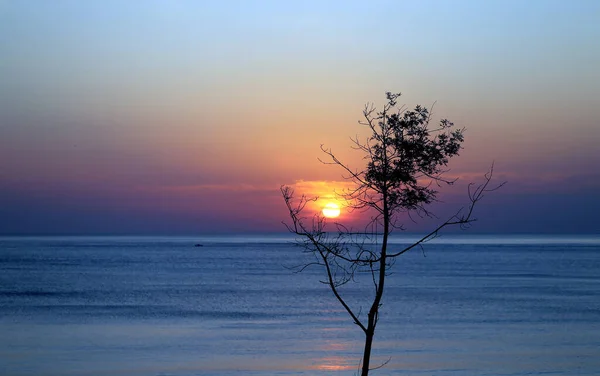 日落时分的海景美丽的照片 — 图库照片