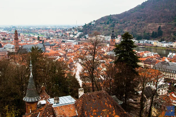 Heidelberg Tyskland December 2018 Heidelbeg Beskådar Från Höjderna Tyskland — Stockfoto