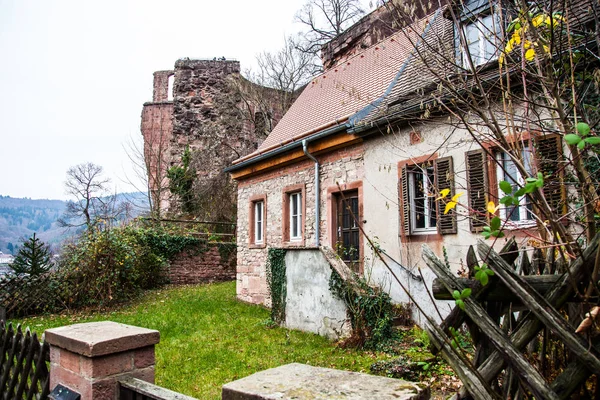 Casa Alemã Velha Cidade Heidelberg Outono Alemanha — Fotografia de Stock