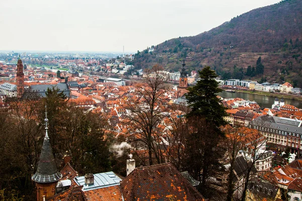 Heidelberg Duitsland December 2018 Heidelbeg Uitzicht Vanaf Hoogten Duitsland — Stockfoto