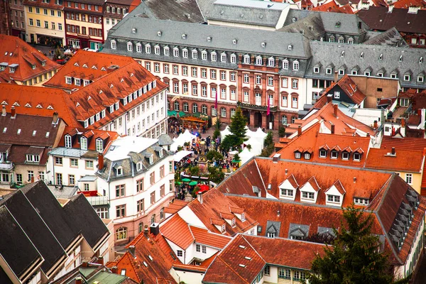 Heidelberg Duitsland December 2018 Heidelbeg Uitzicht Vanaf Hoogten Duitsland — Stockfoto