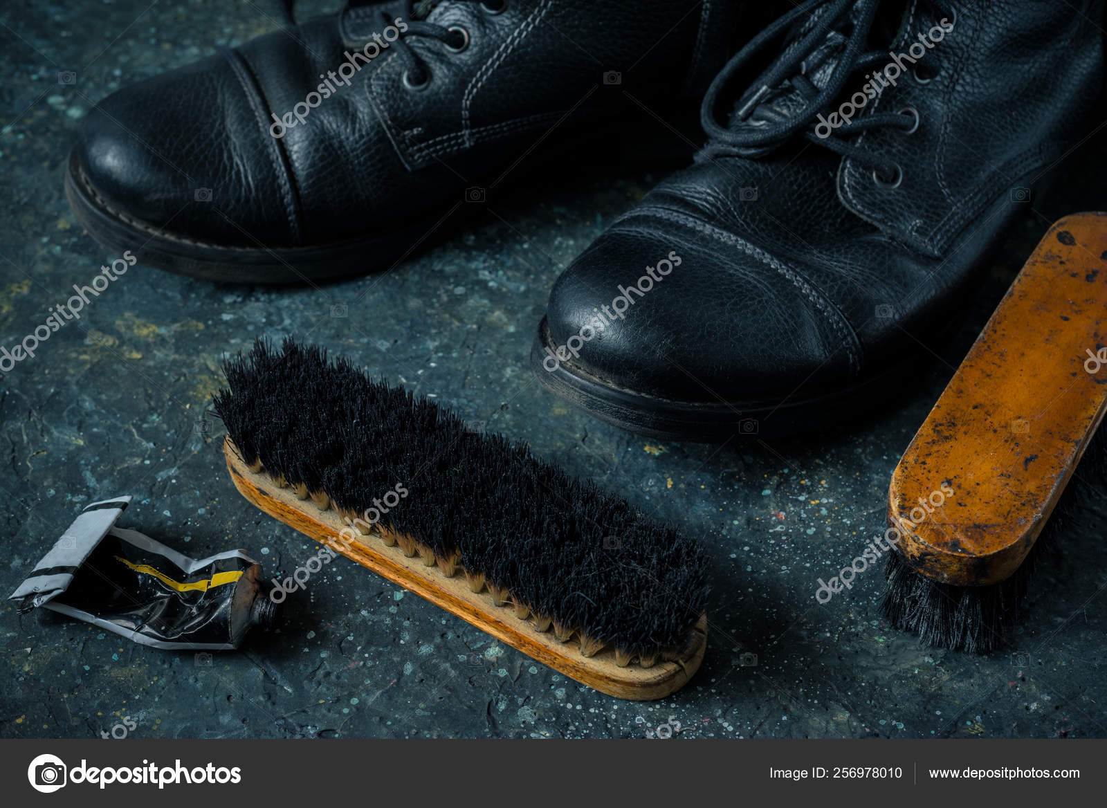 old fashioned leather boots