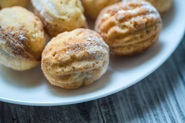 Morning Coffee Cream Cookies Close Sunrise — Stock Photo, Image