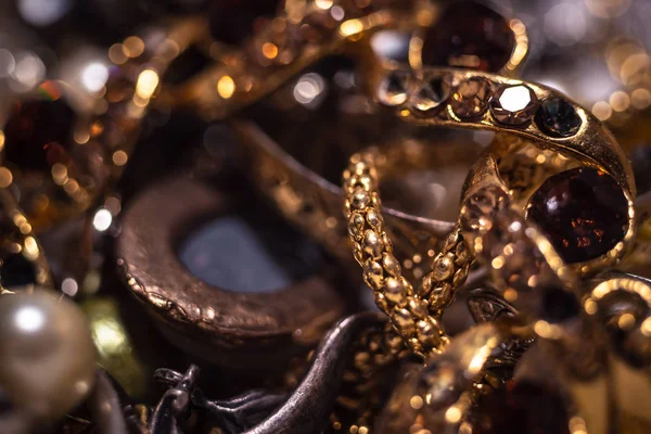 Mix Van Mooie Sieraden Collectie Van Bijouterie Mode Juwelen — Stockfoto