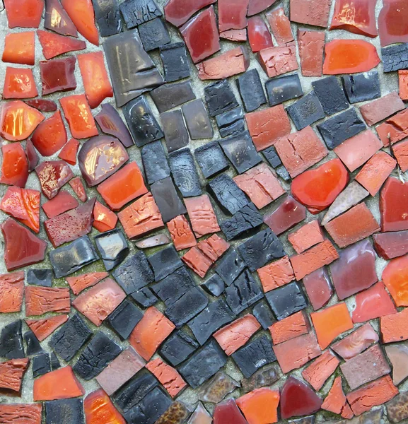 Detalle Una Hermosa Antigua Desmoronamiento Mosaico Cerámica Abstracta Decoración Del — Foto de Stock