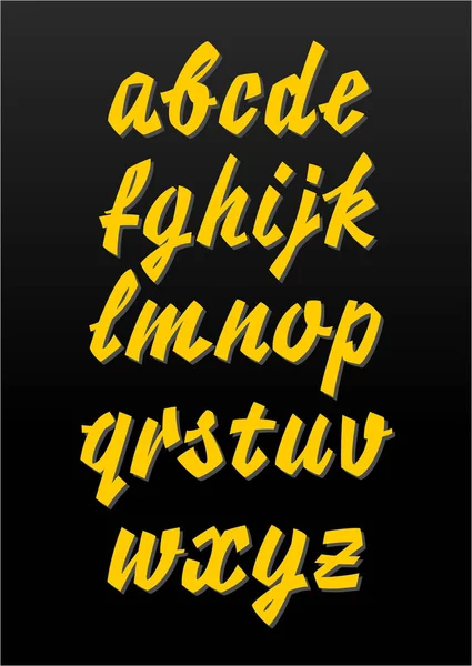 Moderna caligrafía mano tipografía. Alfabeto vectorial — Vector de stock