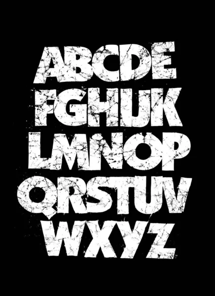 Detailed Grunge Dirty Font Vector Alphabet — Stock Vector