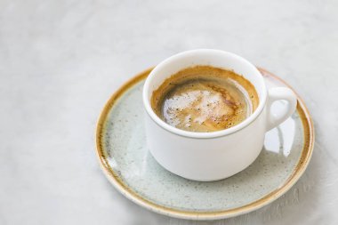 Espresso kahve Kupası. İtalyan espresso kahve taze portre