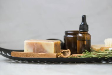 Spa natürmort doğal sabun ve essental yağ, spa ve sağlık natürmort ayarı ile