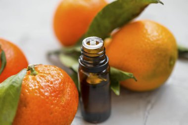 Mandalina esans şişesi, Aromaterapi mandarine meyve narenciye yağla
