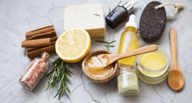 Doğal organik spa malzemeleri, doğal güzellik bakımları