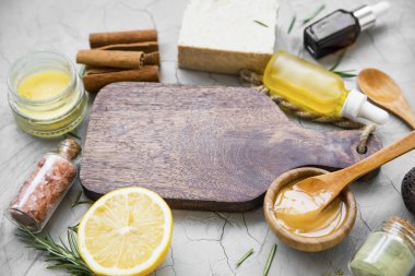 Doğal organik spa malzemeleri, doğal güzellik tedavileri setti