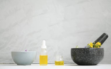 Spa ve aromaterapi natürmort ayarı