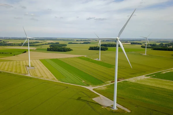 Kırsal bir alanda bir rüzgar çiftliği
