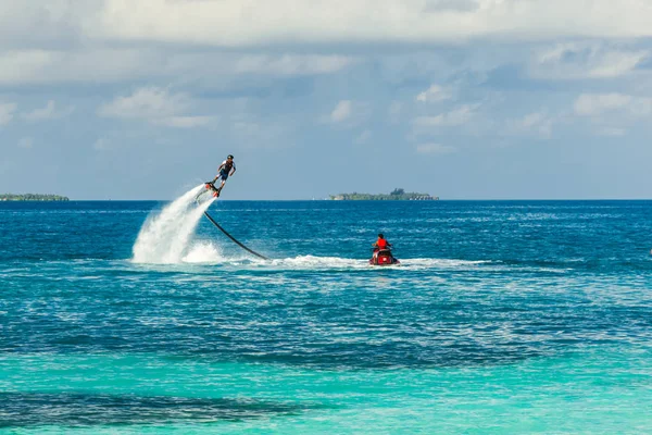 Sfondo Estremo Sport Acquatici Vola Bordo Mare Tropicale Vacanze Lusso — Foto Stock