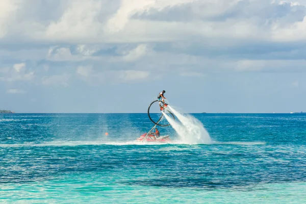 Sfondo Estremo Sport Acquatici Vola Bordo Mare Tropicale Vacanze Lusso — Foto Stock