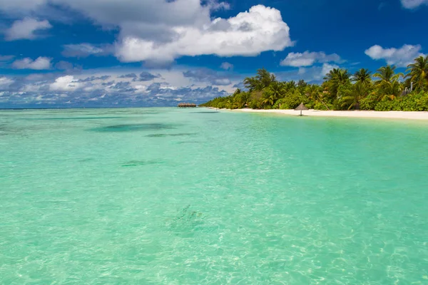 Пляж Отдыха Развлечений Летнее Настроение Тропическом Пейзаже Пляжная Природа Голубое — стоковое фото