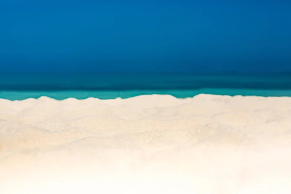 Estate Sfondo Spiaggia Sabbia Mare Cielo Concetto Cielo Sabbia Marina — Foto Stock