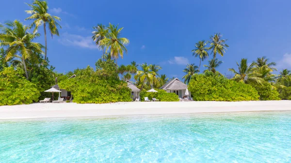 Vacker Strand Och Tropiskt Hav Underbar Strand Natur Maldiverna Landskap — Stockfoto