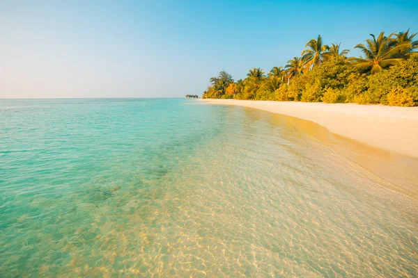 Krásná Pláž Tropické Pláže Pozadí Jako Letní Krajina Bílý Písek — Stock fotografie