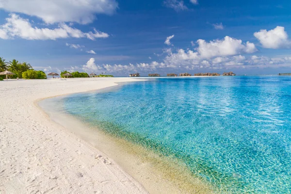 Praia Férias Conceito Férias Praia Ilha Maldivas Paisagem Verão Areia — Fotografia de Stock