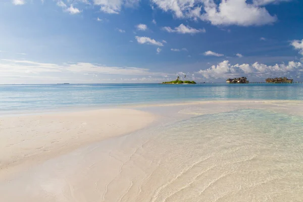 Strandurlaub Und Strandurlaub Konzept Auf Den Malediven Sommerlandschaft Weißer Sand — Stockfoto