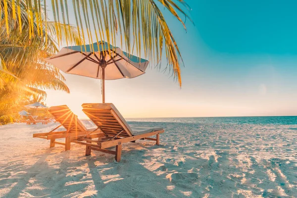 Perfekter Blick Auf Den Strand Sommerurlaub Und Urlaubsgestaltung Inspirierender Tropischer — Stockfoto