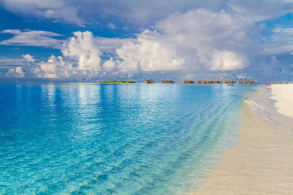 Nad Vodními Bungalovy Kroky Úžasné Laguny Luxusní Plážový Resort Vily — Stock fotografie