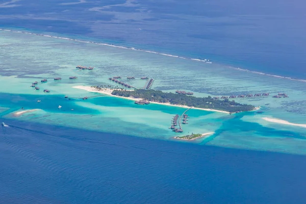 Paysage Aérien Incroyable Dans Les Îles Maldives Vue Parfaite Sur — Photo