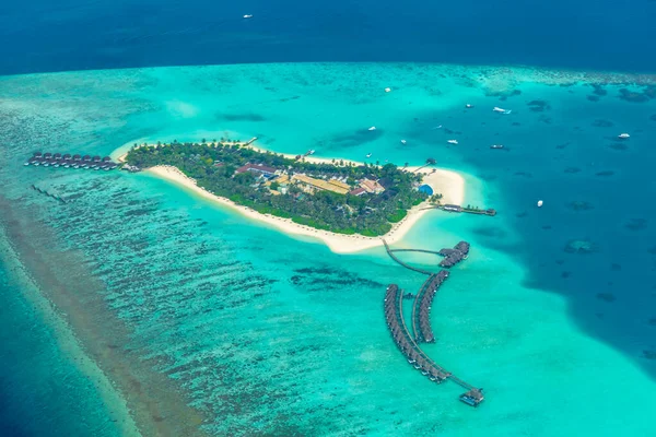 Increíble Paisaje Aéreo Las Islas Maldivas Perfecta Vista Mar Azul — Foto de Stock