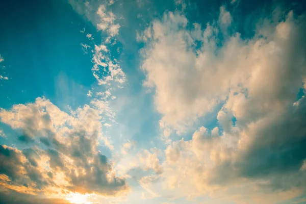 Clouds with blue sky. Sunny sky, skyscape with artistic nature clouds