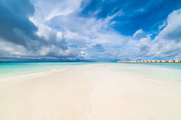 Voyage Luxe Fond Dans Les Îles Maldives Mer Incroyable Ciel — Photo