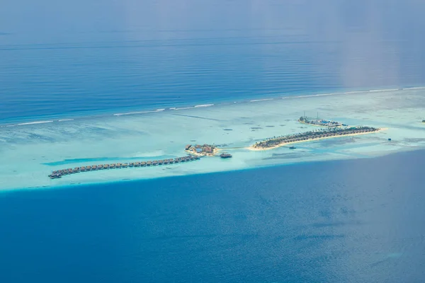 Vista Aérea Las Islas Maldivas Paisaje Exótico Verano Paisaje Marino —  Fotos de Stock