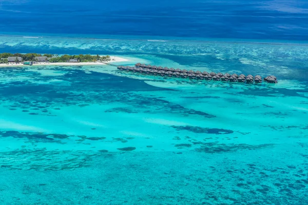 Vista Aérea Las Islas Maldivas Paisaje Exótico Verano Paisaje Marino — Foto de Stock
