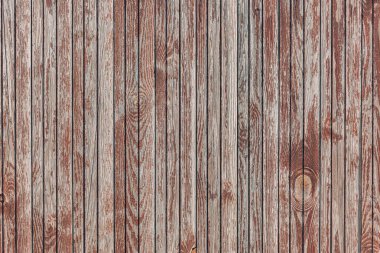 Ahşap arka plan. Eski, kırsal, kahverengi kalasları olan doku.