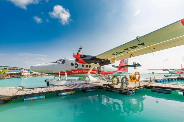 Man Malediven Mei 2019 Tma Trans Maldivian Airways Twin Otter — Stockfoto