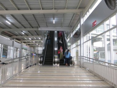 JAKARTA, INDONESIA - March 28, 2017: Commuters at Tanah Abang Station.