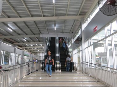 JAKARTA, INDONESIA - March 28, 2017: Commuters at Tanah Abang Station.