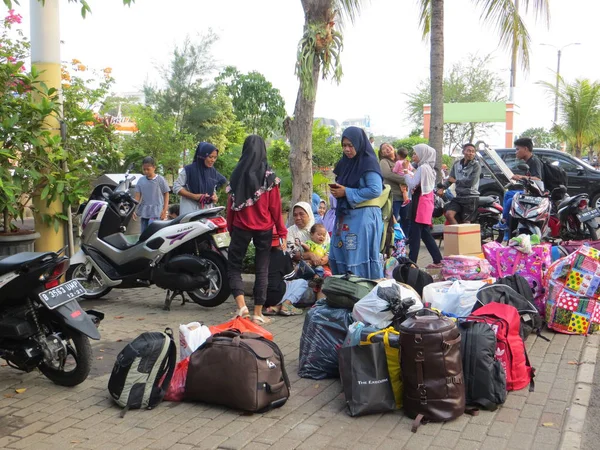 Jakarta Indonesien Juni 2018 Mudik Oder Pulang Kampung Ist Ein — Stockfoto