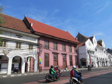 JAKARTA, INDONESIA - July 7, 2018: Toko Merah (The Red Shop), a Dutch Colonial old building on Kali Besar, Kota Tua.