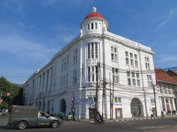 JAKARTA, INDONESIA - July 7, 2018: A Dutch Colonial old building on Kali Besar, Kota Tua.