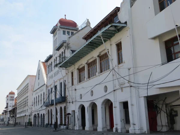 Jakarta Indonesia July 2018 Old Buildings Krukut River Kali Besar — Φωτογραφία Αρχείου