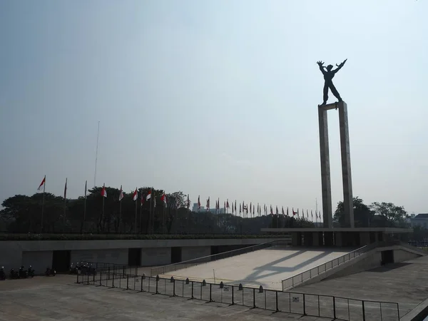 Jakarta Indonésie Août 2018 Monumen Pembebasan Irian Barat Monument Libération — Photo