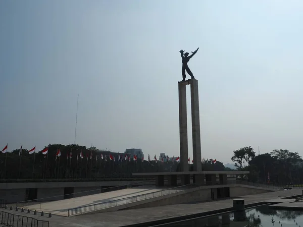 Jakarta Indonesia Agosto 2018 Monumen Pembebasan Irian Barat Monumento Liberación — Foto de Stock